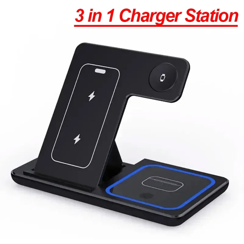 3-in-1 Foldable Wireless Charging Station for Apple Devices