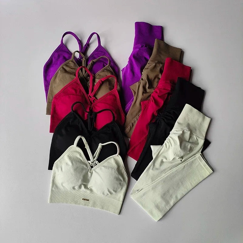 There are new color Peach High-Waisted Hip-Lifting Women's Exercise Suit Shockproof Yoga Fitness Clothes for Running And Styling