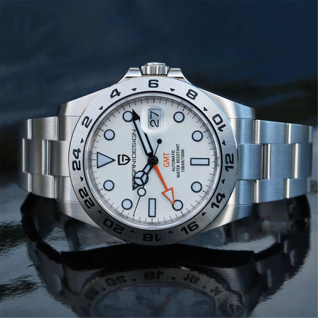 PAGANI Design 2025 New 42MM GMT Watch  Men's Automatic Mechanical Watches Sapphire Stainless Steel Waterproof Watch Reloj Hombre