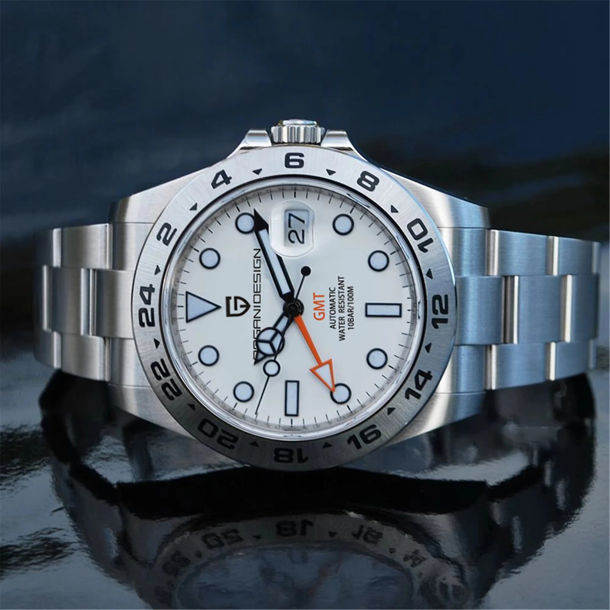 PAGANI Design 2025 New 42MM GMT Watch  Men's Automatic Mechanical Watches Sapphire Stainless Steel Waterproof Watch Reloj Hombre