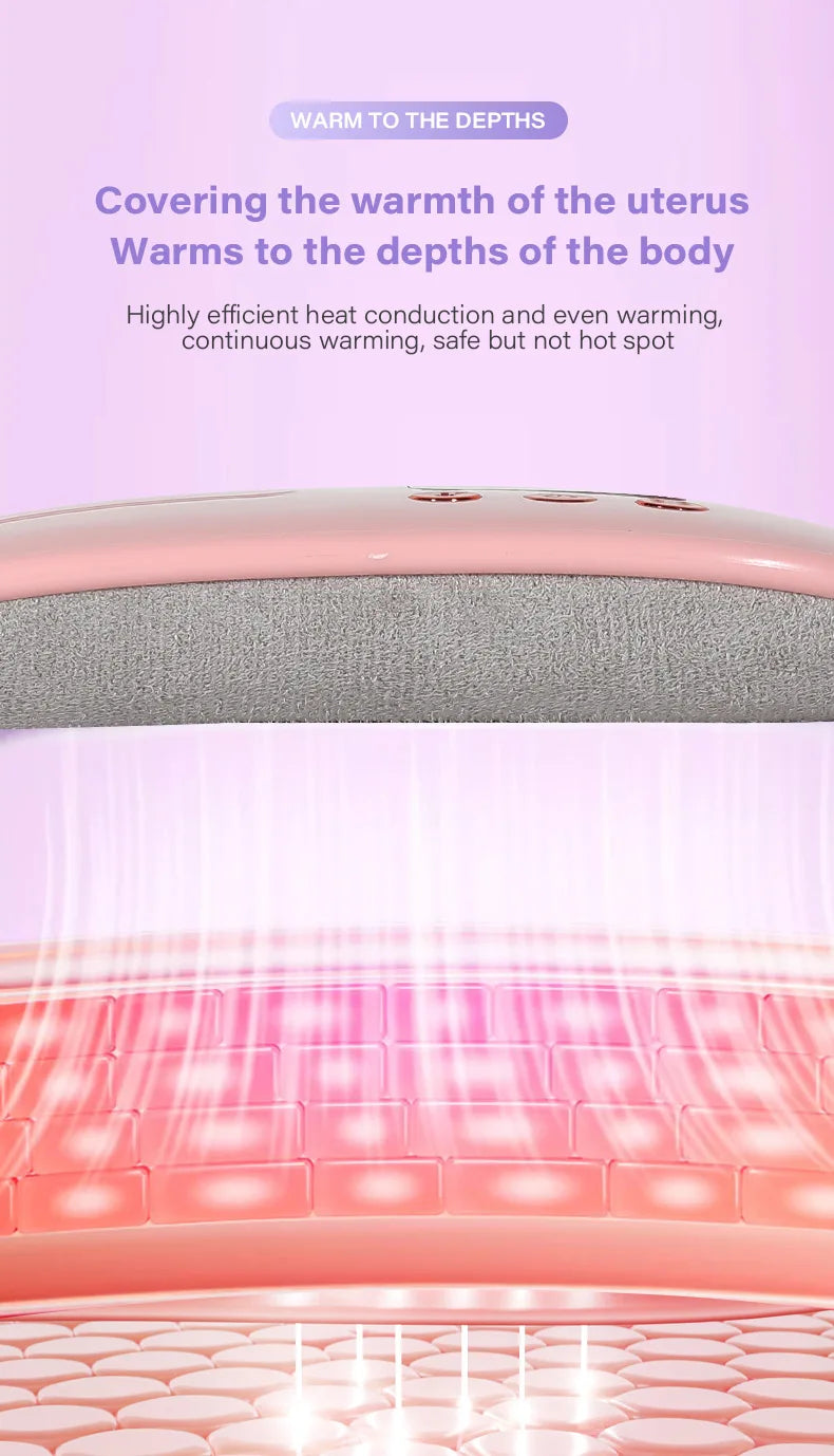 Heating Pad Massageador Corporal Menstrual Cramps Relief Warm Uterus Belt Fitness 3S Fast Heat Massage CMH  Temp Silent Portable