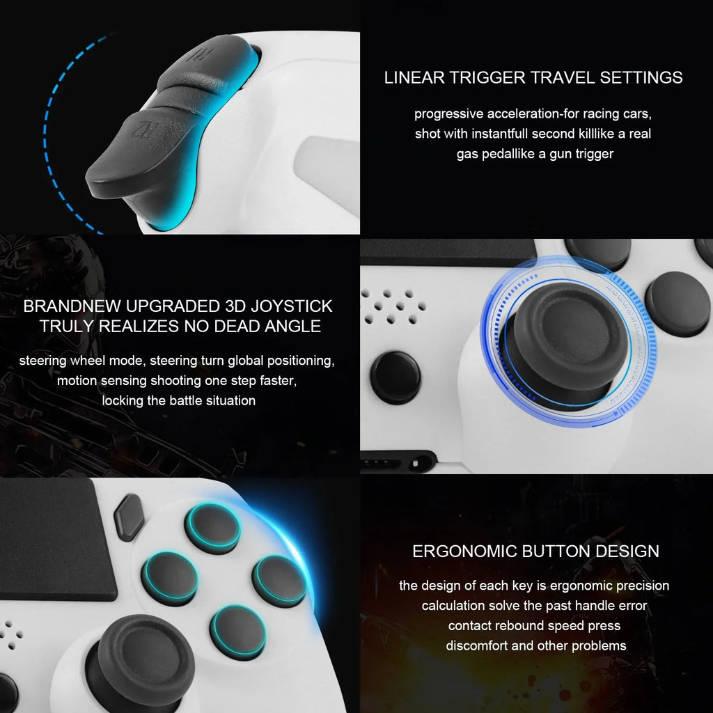 2026 Wireless Gamepad With 6-axis Gyroscope PC Joystick touchpad Dual Vibration For PS5 PS4 PC Multi-function Controller NEW HOT