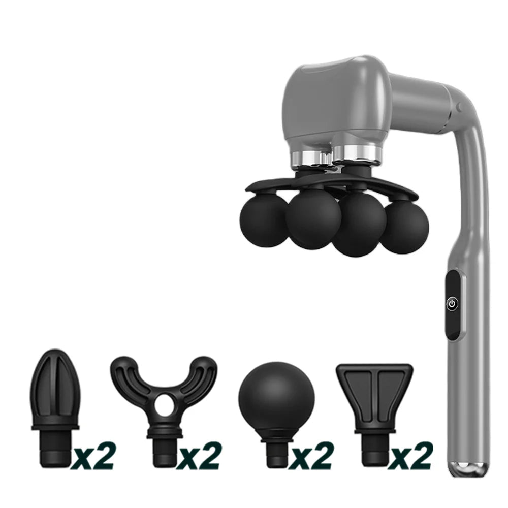 6-Head Deep Tissue Massage Gun