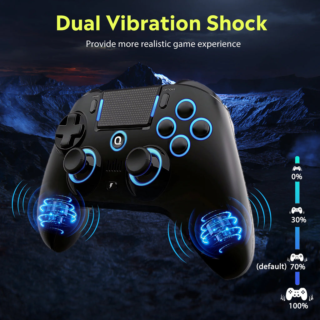 Original QRD Spark N5 Wireless Controller For PS4/PS3/PS2/IOS/Android/PC Hall Joystick Vibration Effect For PS5 Via Converter
