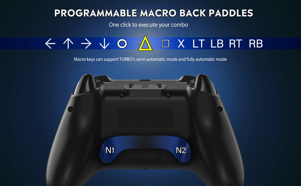 Original QRD Spark N5 Wireless Controller For PS4/PS3/PS2/IOS/Android/PC Hall Joystick Vibration Effect For PS5 Via Converter