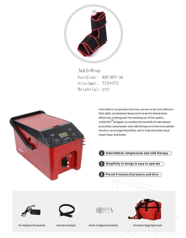 Cryo Recovery Knee Cold Compression Therapy System