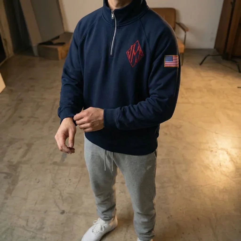 Men Y2K Retro Pullover Hoodie American Embroidery Pattern Sweatshirt Vintage Casual Streetwear Oversized Coat Clothing