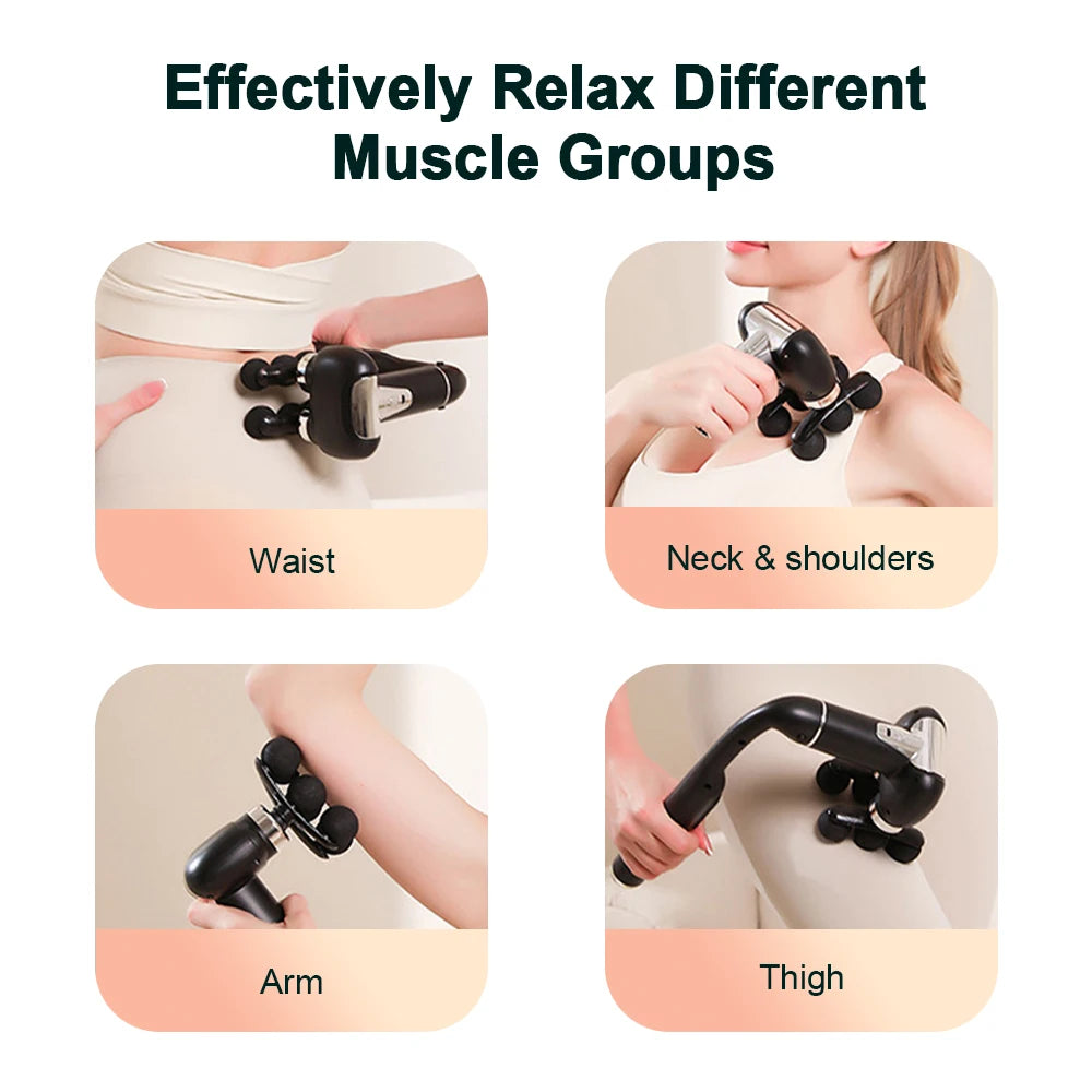6-Head Deep Tissue Massage Gun