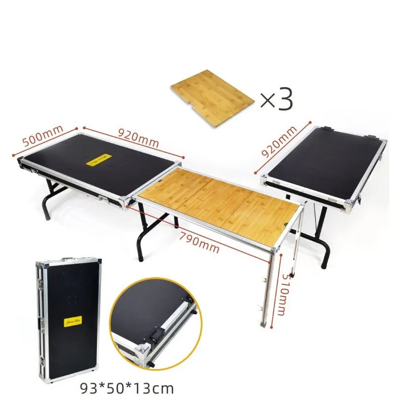 Portable Folding Camping Table with Storage Box