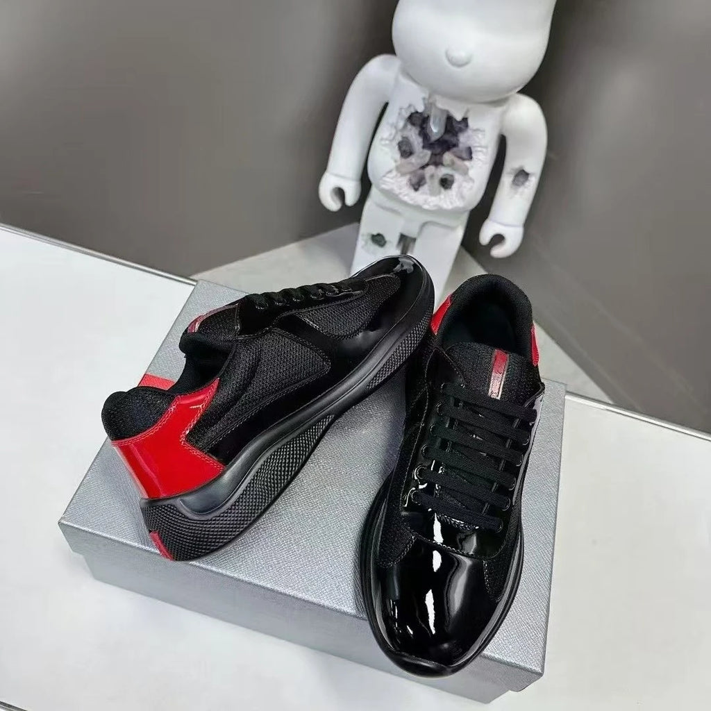 New P-style breathable casual sneakers for summer, high-end men's shoes, fashionable mesh panel shoes, fitness shoes