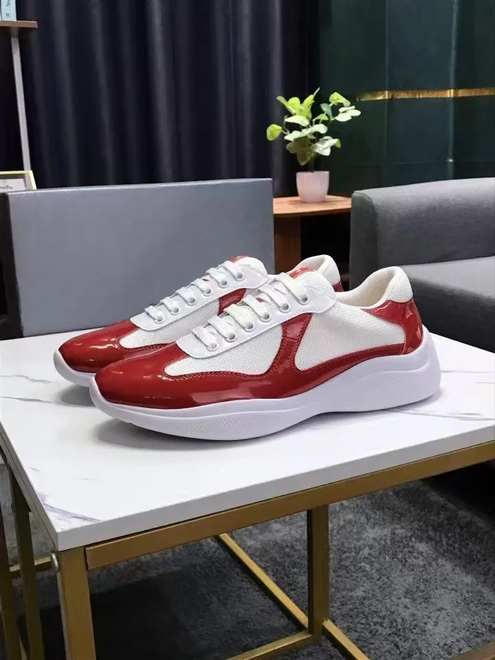 New P-style breathable casual sneakers for summer, high-end men's shoes, fashionable mesh panel shoes, fitness shoes