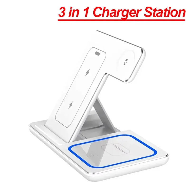 3-in-1 Foldable Wireless Charging Station for Apple Devices