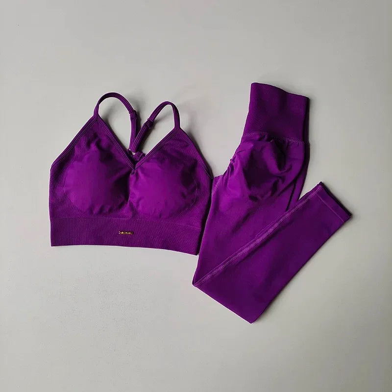 There are new color Peach High-Waisted Hip-Lifting Women's Exercise Suit Shockproof Yoga Fitness Clothes for Running And Styling
