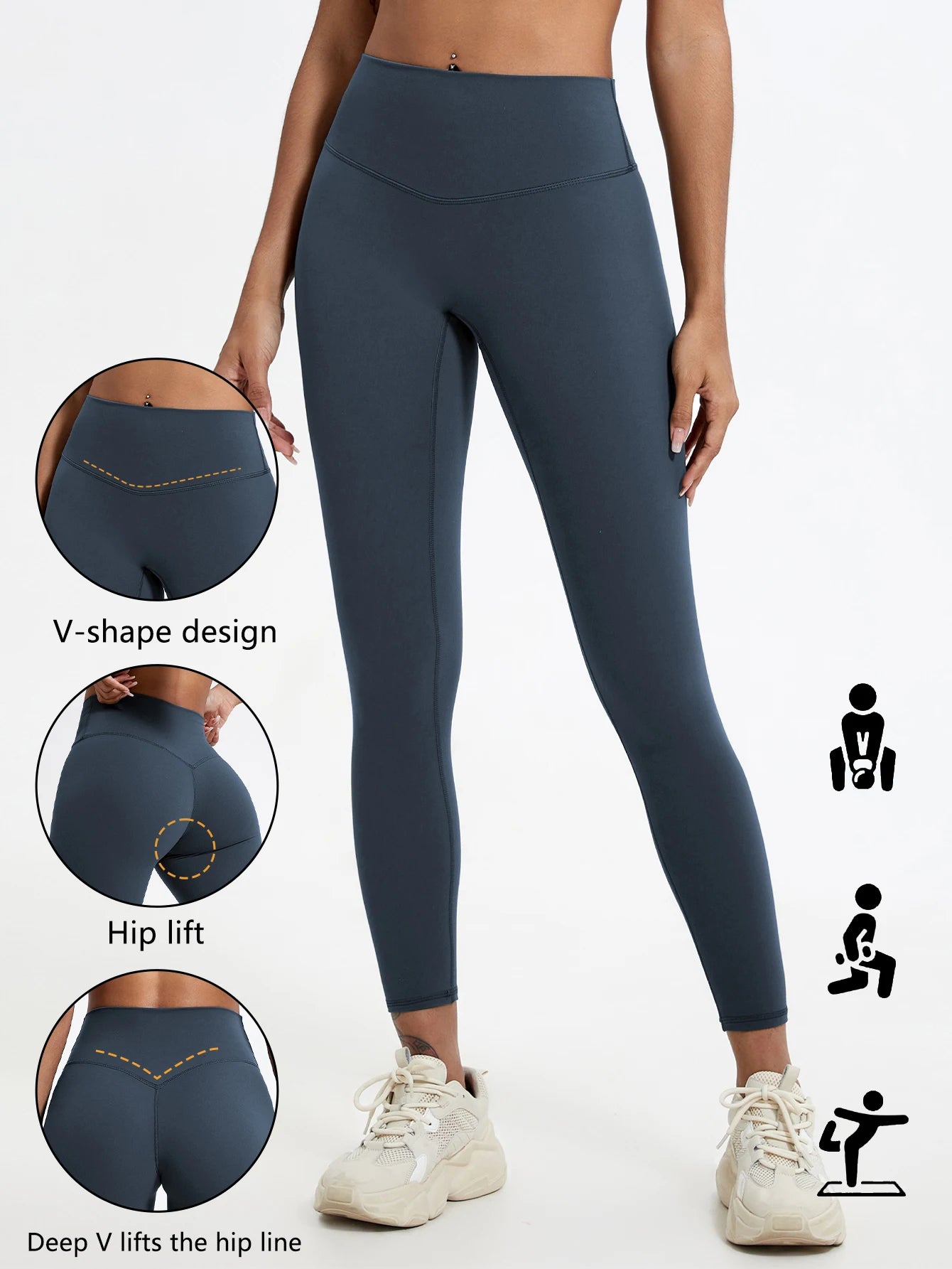 Hearuisavy Super Soft Fabrics High Waist Leggings Quick-Dry Gym Yoga Pants Running Workout Tights Push Up Sports Leggings Women