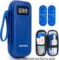 Insulin Cooler Travel Case, With Temperature Display - Refrigerated Medicine Cooling Bag, With 2 Tsa Approved Ice Bags, Medicine