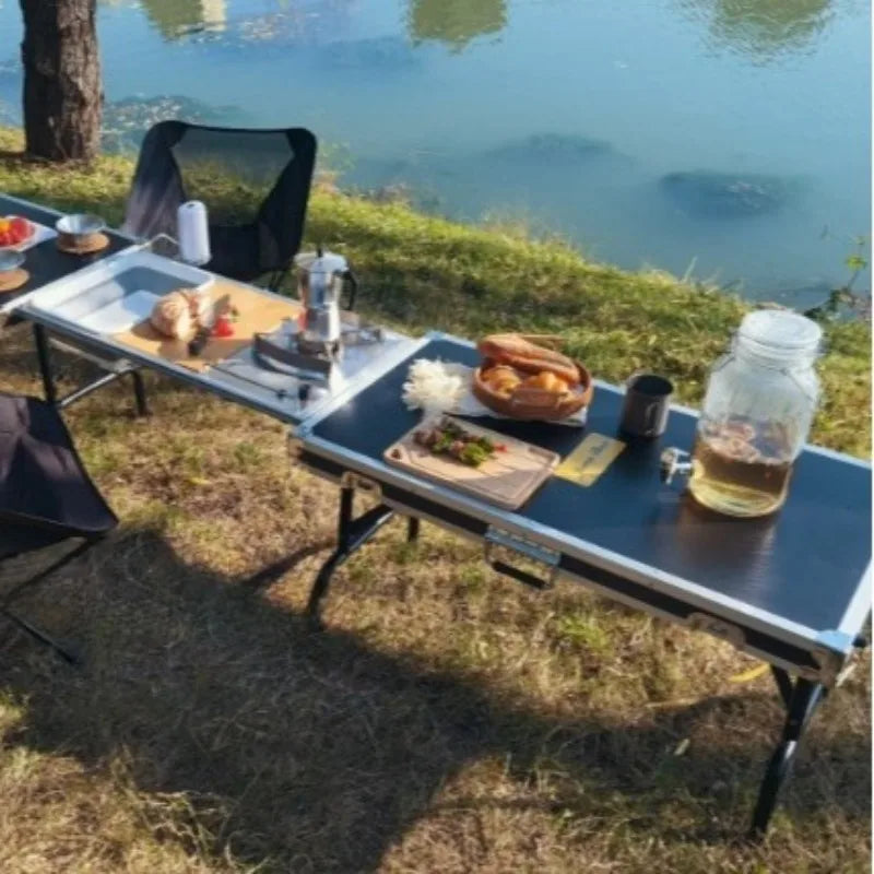 Portable Folding Camping Table with Storage Box