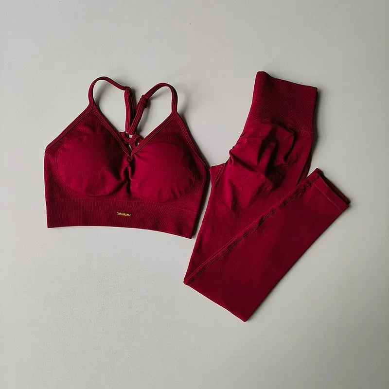 There are new color Peach High-Waisted Hip-Lifting Women's Exercise Suit Shockproof Yoga Fitness Clothes for Running And Styling