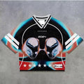 American trendy men T-shirts mesh short-sleeved quick-drying football jerseys retro streetwear men women  V-neck loose tops