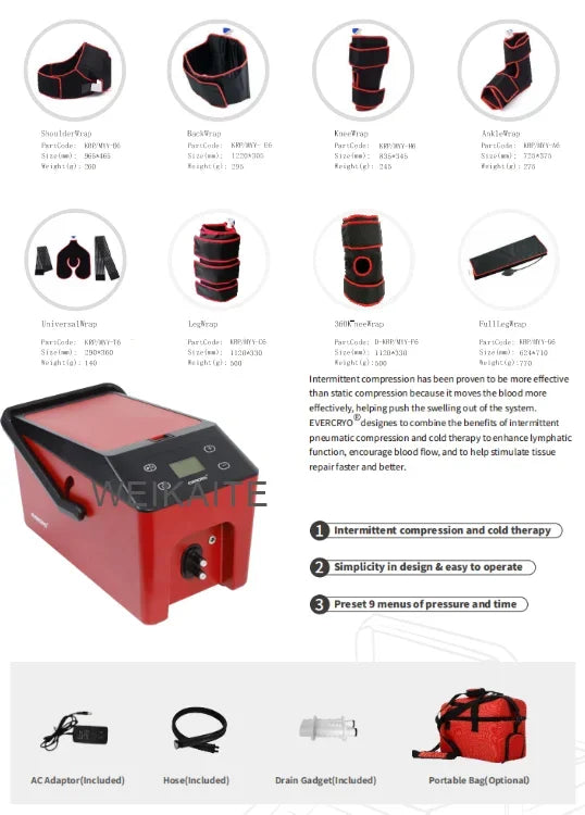 Cryo Recovery Knee Cold Compression Therapy System