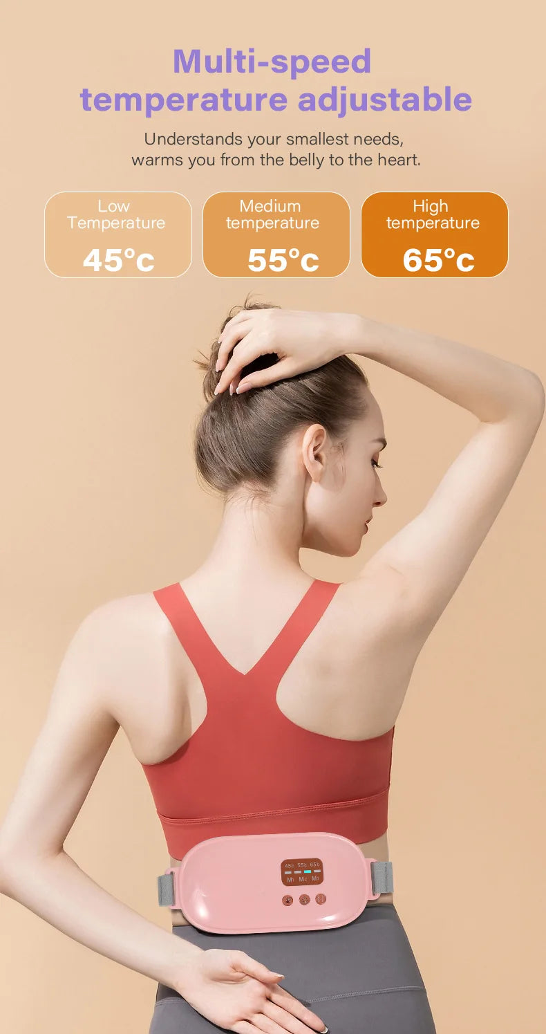 Heating Pad Massageador Corporal Menstrual Cramps Relief Warm Uterus Belt Fitness 3S Fast Heat Massage CMH  Temp Silent Portable