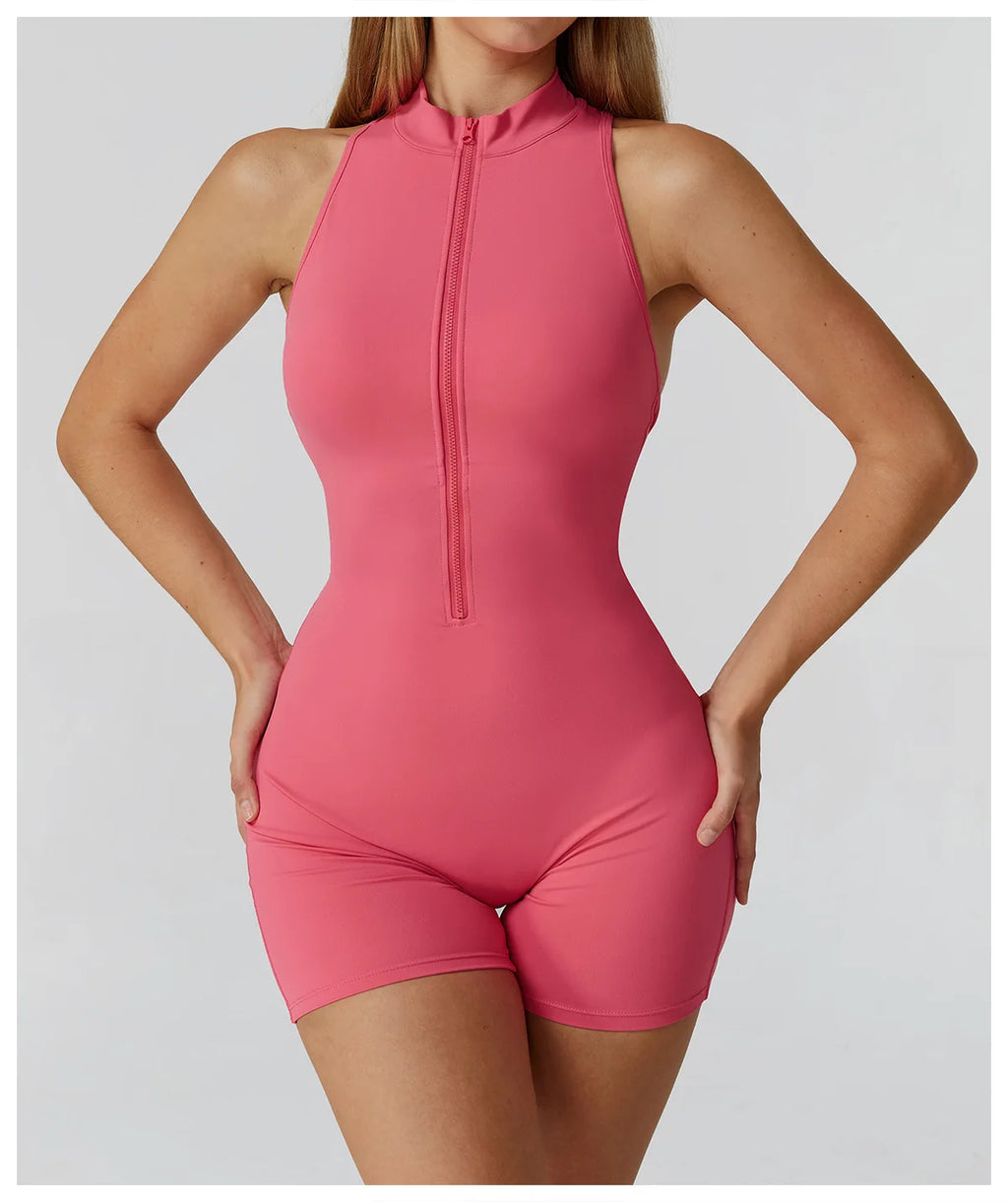 Women Tracksuit Zipper Sports Overalls Sporty Jumpsuit Sportswear Women's Rompers Gym Set Yoga Clothing Suit For Fitness Set
