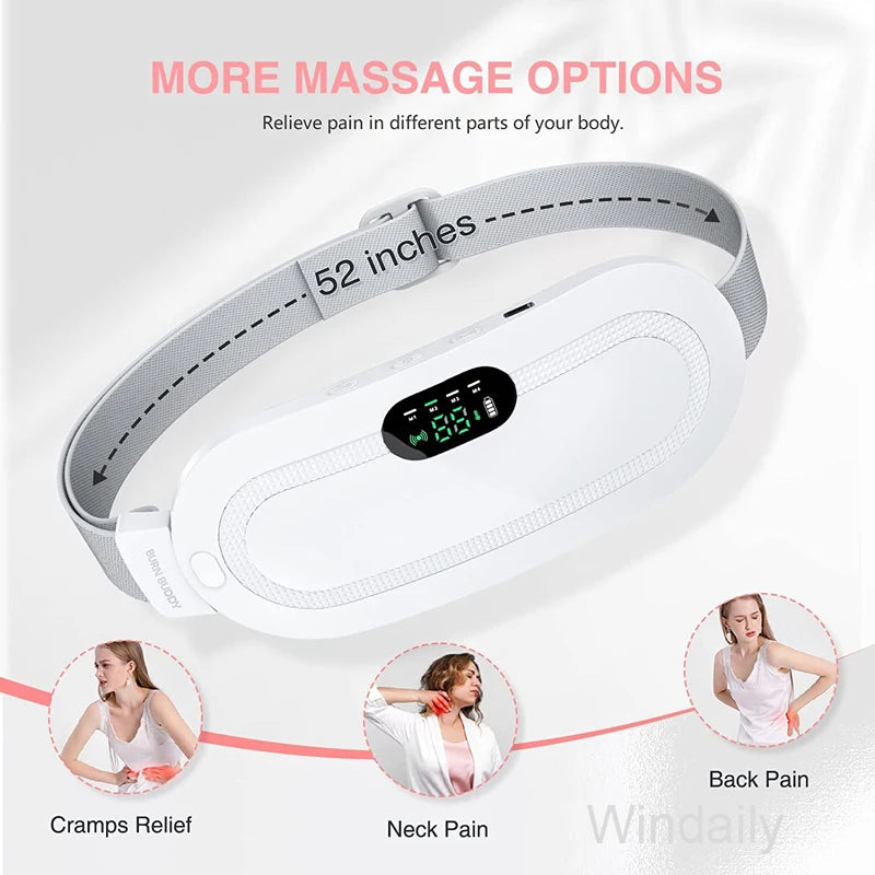 Electric Heating Pad Menstrual Cramp Massager Belt Women Period Care Hot Compress Device Vibration Abdominal Ulter Warmer Belt