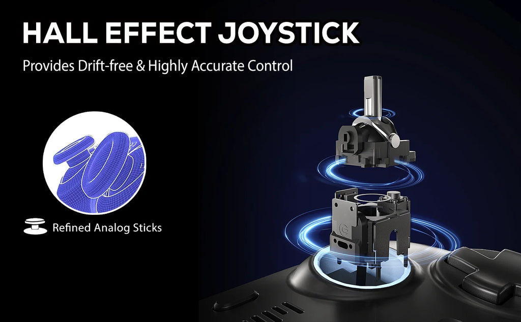 Original QRD Spark N5 Wireless Controller For PS4/PS3/PS2/IOS/Android/PC Hall Joystick Vibration Effect For PS5 Via Converter