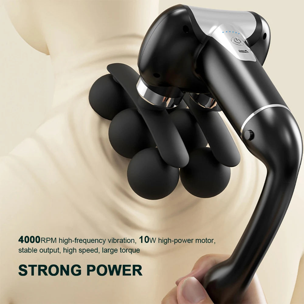 6-Head Deep Tissue Massage Gun
