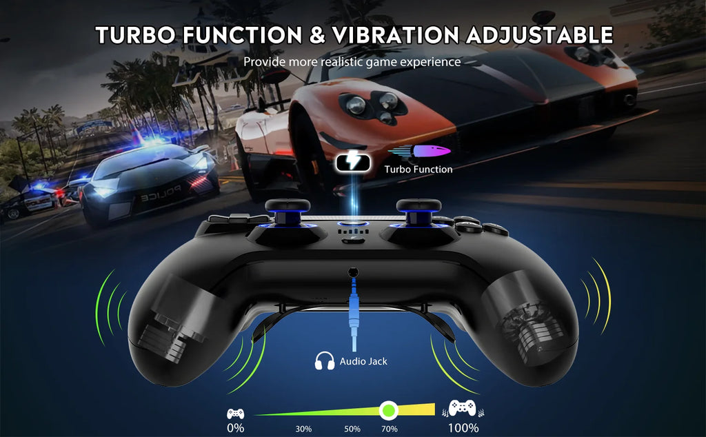 Original QRD Spark N5 Wireless Controller For PS4/PS3/PS2/IOS/Android/PC Hall Joystick Vibration Effect For PS5 Via Converter