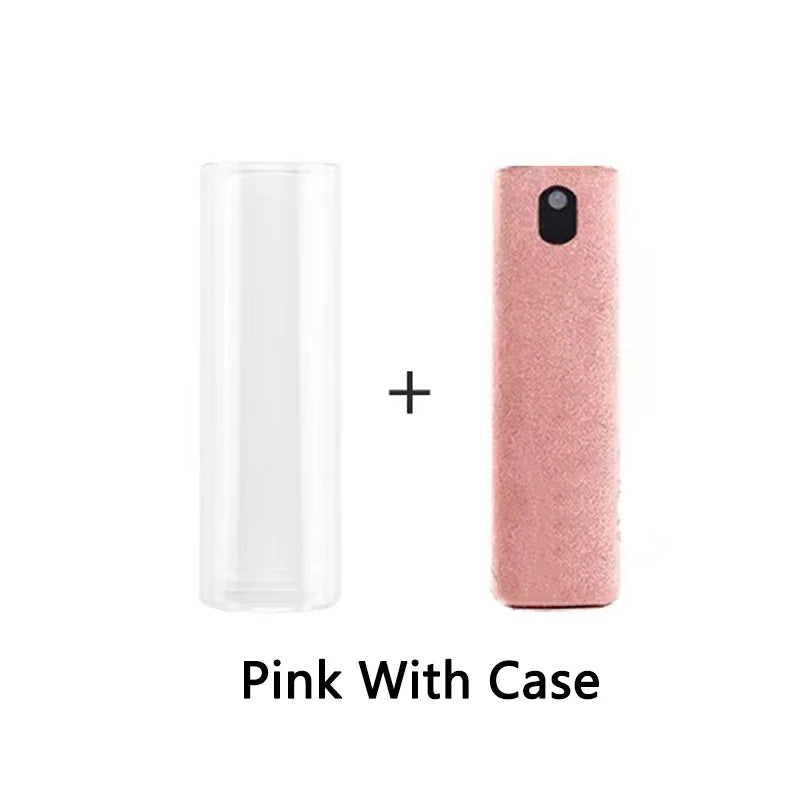 2 In 1 Phone Screen Cleaner Spray Portable Tablet Mobile Phone Touch Screen Cleaner Microfiber Cloth Set Glass Cleaning Artifact