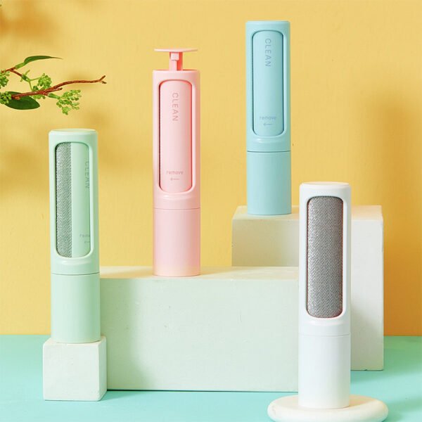 2 in 1 Reusable Pet Hair Remover Brush Self Cleaning Lint Roller for Couches, Clothes & Car Seats