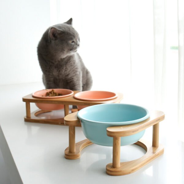 Ceramic Cat Food Bowl Whisker Friendly Non Slip Pet Feeding Dish