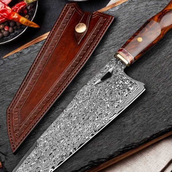 Damascus Steel Chef Knife Professional Handcrafted Kitchen Knife