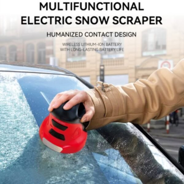 Electric Car Ice Scraper & Polishing Tool 2 in 1 Rechargeable Winter Snow & Detailing Device